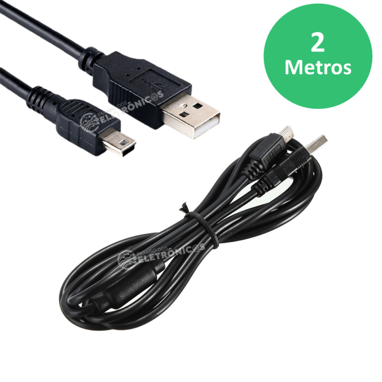 Cabo USB V3 2 Metros Para Carregar Controle De PS3 GPS MP3 Filtro