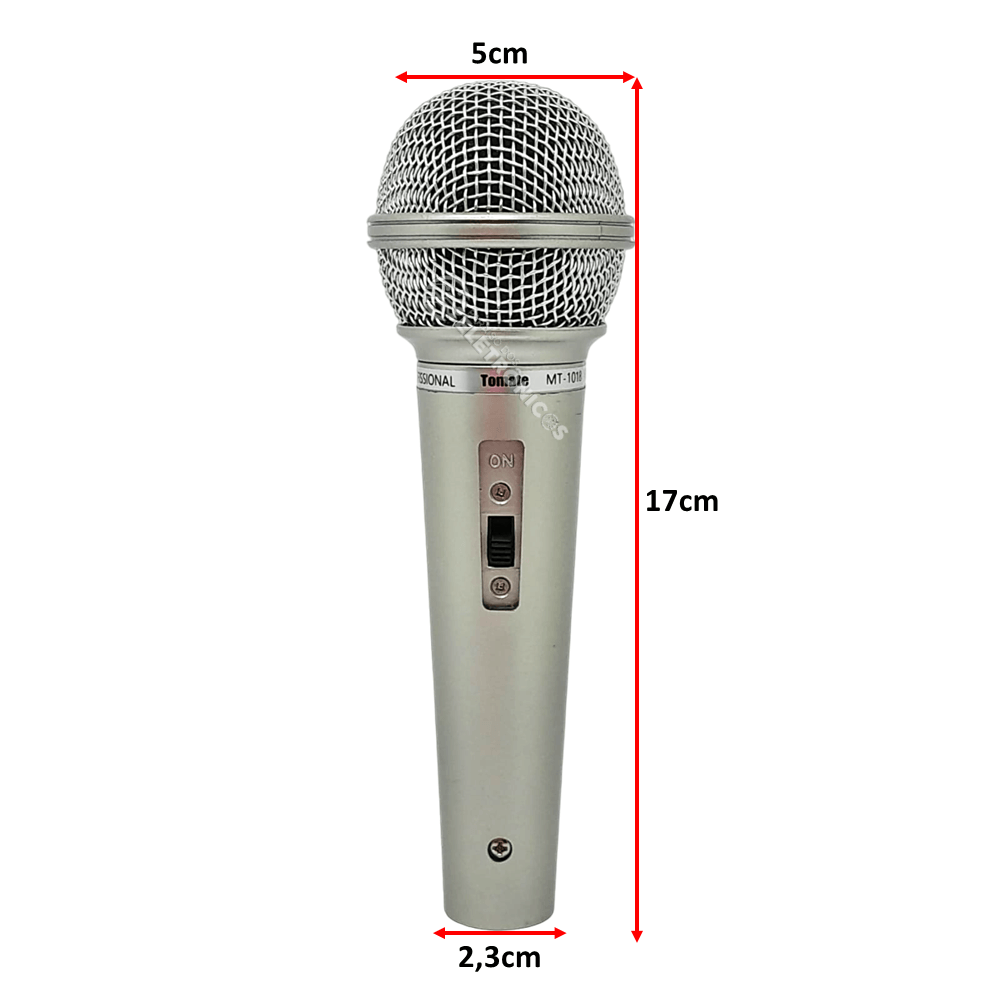 Microfones Unidirecional Dinâmico Fio Profissional MT1018PA