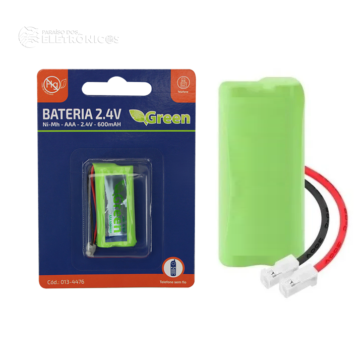 Bateria 2.4v 600mah AAA Plug Universal Para Telefones Sem Fio 013-4476 –  Paraiso dos Eletrônicos
