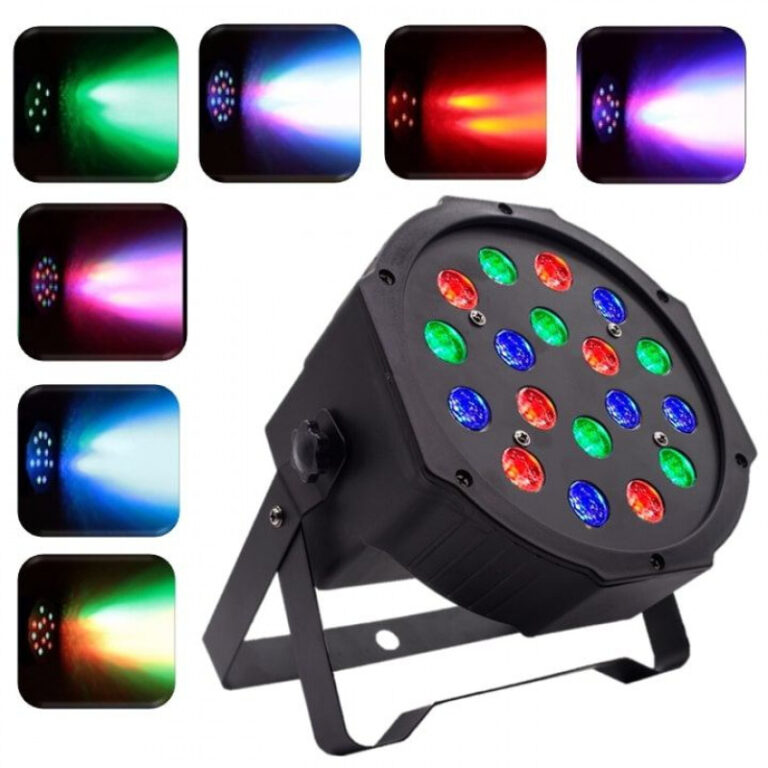 Canhão Jogo De Luz 18 Leds Efeito Rgb Strobo Flash Iluminação Para Festa Lk184 Paraiso Dos