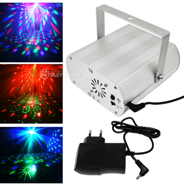 Canhão Laser Raio Holográfico Jogo De Luz RGB Com Controle Iluminação Para Festa TB1659 - Image 3