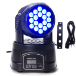 Canhão Moving Head 18 LEDs RGB Efeito Strobo iluminação Profissional HL-6818