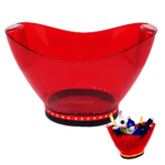 Champanheira Baladeira 9 Litros Vermelha Personalizada Com Fita LED Transparente Para Bebida Cerveja Drink AP1016VM