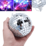Globo Bola Espelho Vidro Refletor Rotativo 12cm Para Festa Discoteca Decoração Natal - REF12CM