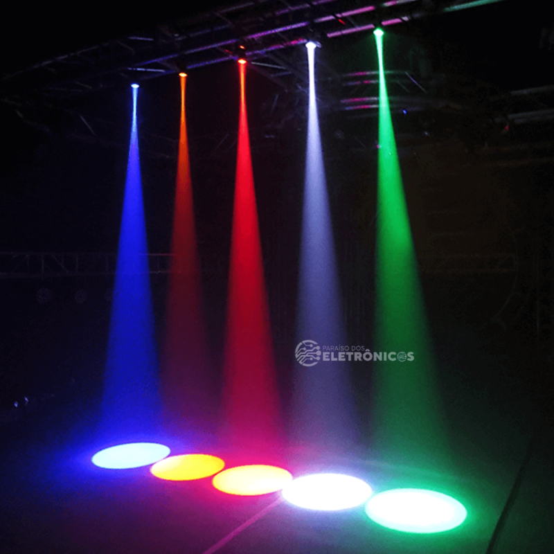 Holofotes Refletor De Palco Spot Luminária 10W RGB 16 Opções De Cores ...