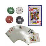 Kit Baralho Para Jogo De Poker Contendo 1 Baralho e 24 Fichas CB1575