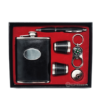 Kit Cantil Porta Bebidas Portátil Personalizado Chaveiro Bussola Abridor Caneta Copo Shot DY8833