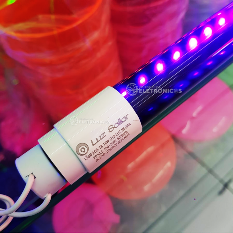 Lâmpada LED Tubular 120cm Luz Negra Efeito Neon Para Decoração 18W ...