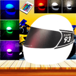 Luminária Capacete 93 Para Decorar e Iluminar Com Lâmpada RGBW Controle Remoto 10010634