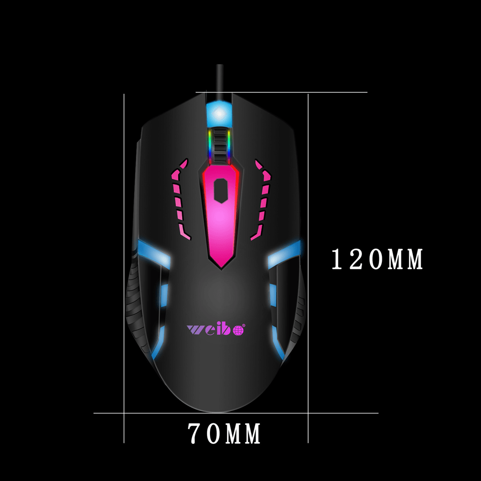 Mouse Gamer Para jogos Online Usb Optico com Led Rgb Para Gamers Exigentes  3600 dpi em Promoção na Americanas