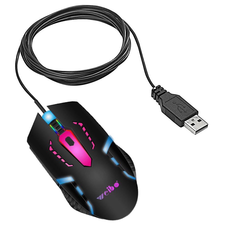 Mouse Gamer Para jogos Online Usb Optico com Led Rgb Para Gamers Exigentes  3600 dpi em Promoção na Americanas