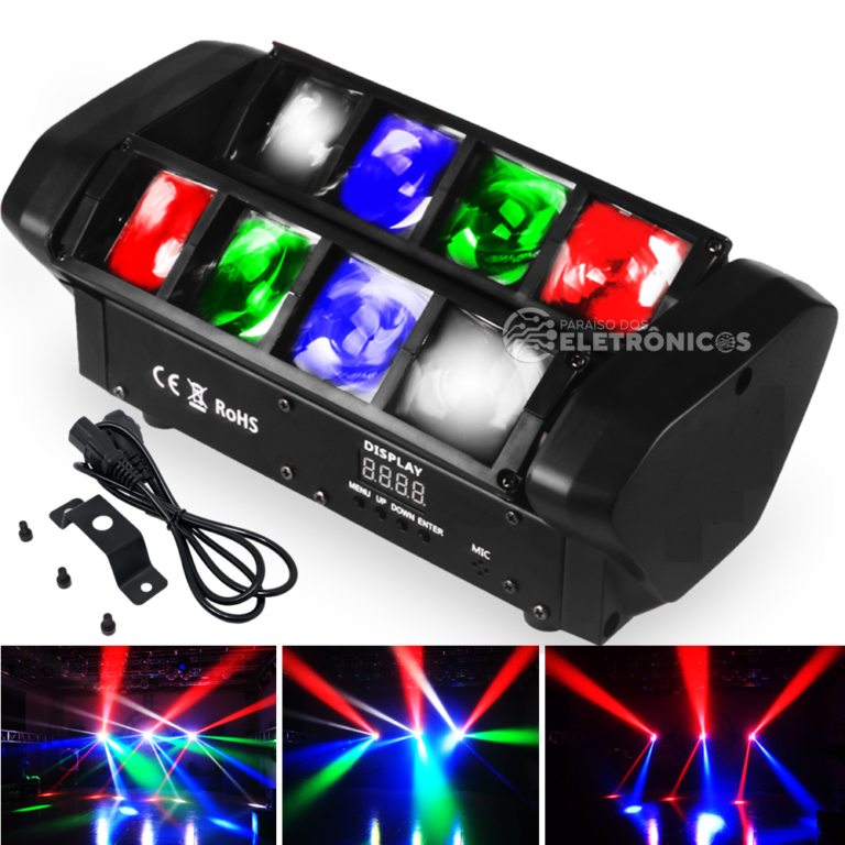 Kit Moving Globo Laser Rgbw Strobo Jogo De Luz Para Festa Dj W Jl Paraiso Dos Eletr Nicos