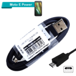 Cabo de Dados e Carga Original Smartphone Motorola Moto E Power Turbo Fast Charger 3.0 Micro-USB SK6472A (MO-SKN646AIBI)