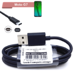 Cabo de Dados e Carga Original Smartphone Motorola Moto G7 Turbo Fast Charger 3.0 USB-C SC18C28955 (MO-SKN6473AIBI)