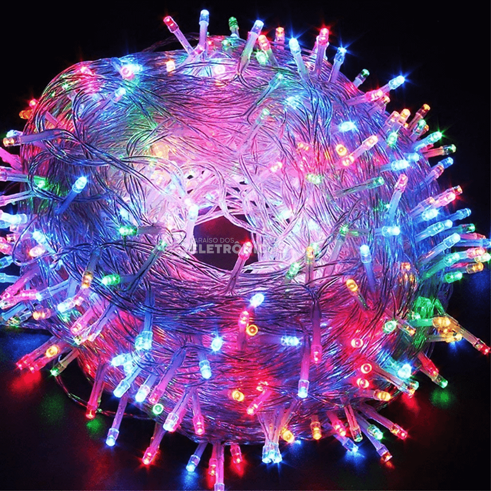 Pisca Pisca Cascata De 400 LEDs Colorido 8 Funções 127v Natal Festa 9,5m  3073 – Paraiso dos Eletrônicos