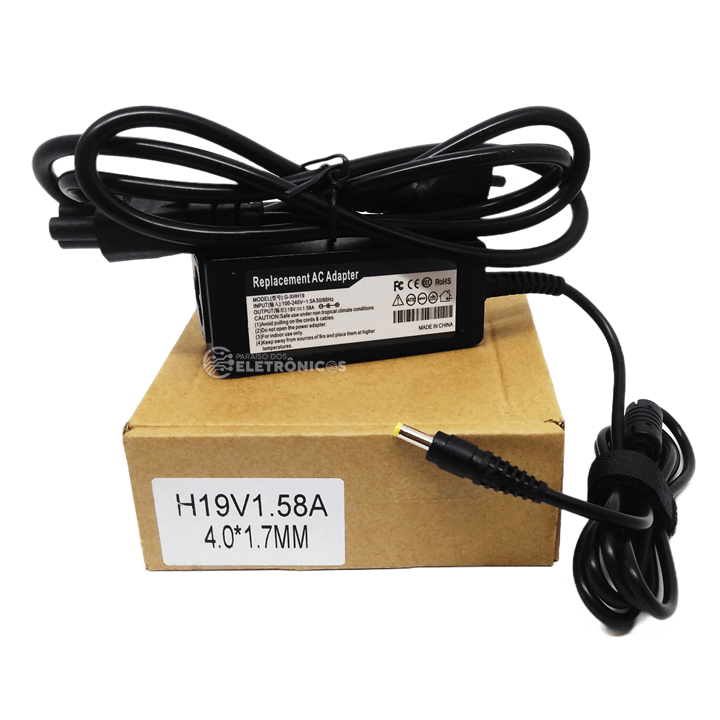 Fonte Carregador Notebook HP 19V 41.58A Pino 4.0mm x 1.7mm - H19V158A