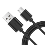 Cabo de Dados e Carga Para Smartphones e Celulares Micro-USB Com 2 Metros Cor Preto