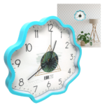 Relógio de Parede Analógico Borda Azul - ZB3007