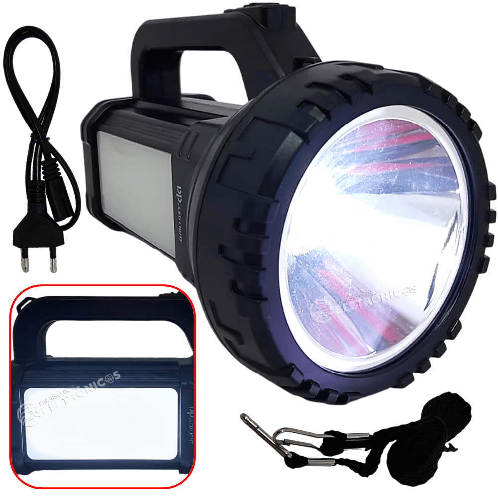 LANTERNA MANUAL HOLOFOTE SUPER LED POTENTE 300 LM