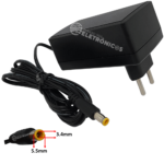 Fonte 12V 2,5A Pino 5,5mm X 3,4mm Bivolt Para Monitor Roteador MSA30W