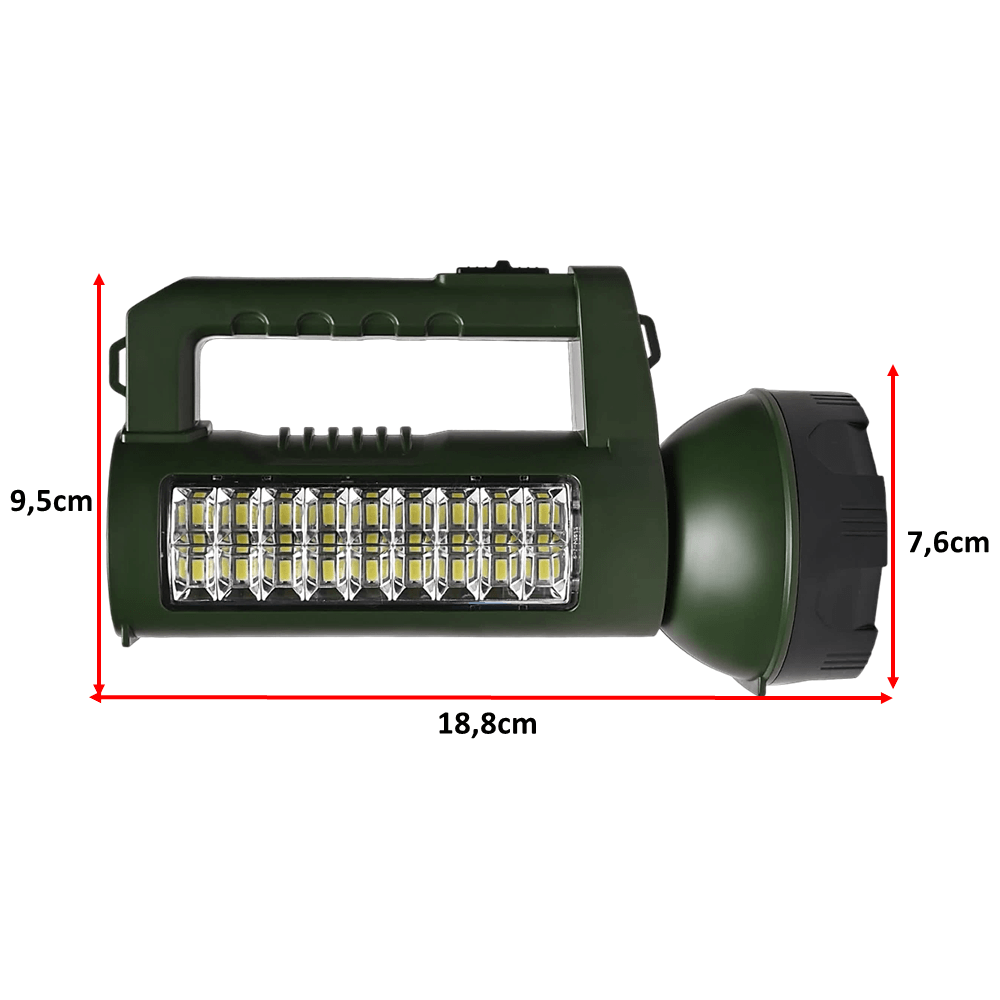 LANTERNA MANUAL HOLOFOTE SUPER LED POTENTE 300 LM