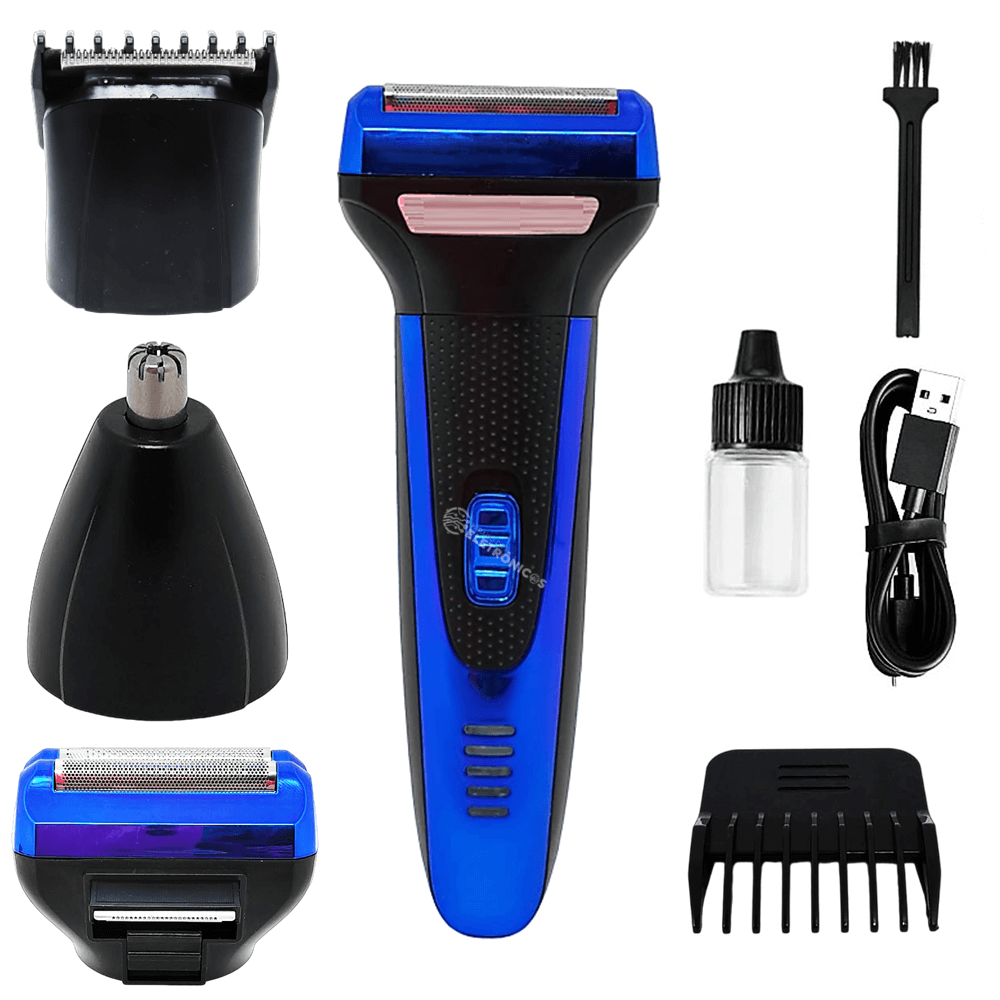 Máquina afeitadora Kemei Maquina de barbear aparador elétrico 3 em 1 kemei  6558 negra 110V/220V