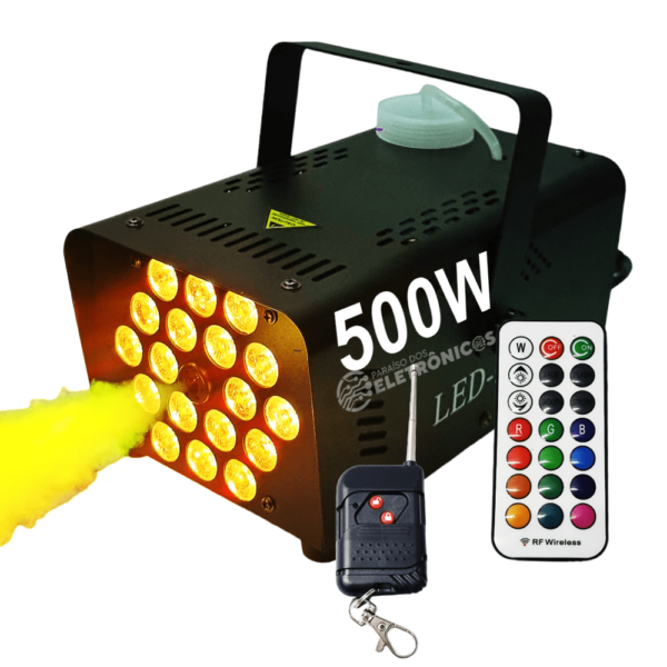 Máquina De Fumaça 500W 18 LEDs RGBW Com 2 Controles Remoto 110V - 1948818