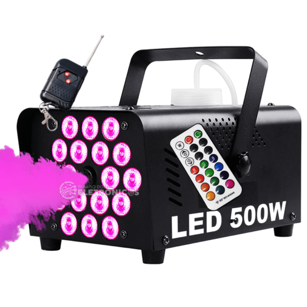 Máquina De Fumaça 500W 18 LEDs RGBW Com 2 Controles Remoto 110V - 1948818 - Image 7