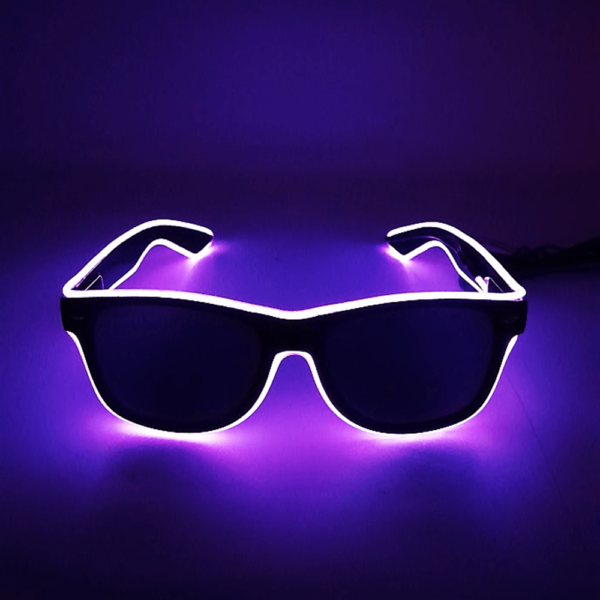 Óculos LED Roxo Neon Para Baladas Eletrônica Festas De Casamentos 20386RX - Image 2