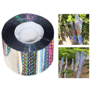 Kit 4 Fita Espanta Pássaros Refletiva Holográfica Rolo 45 Metros - BOM1318