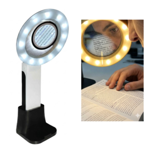 Lupa Multifuncional Luz LED Ângulo Articulável Ideal Para Leitura - TH7020B