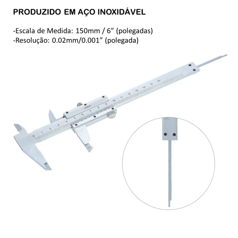 Paquímetro Universal Analógico De Precisão 6