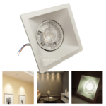 Spot LED De Embutir Modelo Quadrado Luz Branco Morno 4500K 6w Bivolt - EB1152