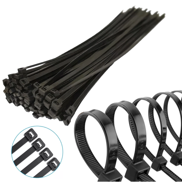 Pacote Com 100 Abraçadeira Nylon Enforca Gato 4,8mm x 20cm - Preto BOM5504