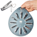 Kit Cartela 12 Unidades Cortador De Unha Profissional Com Lixa Atacado - LKS9141