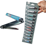 Cartela 12 Unidades Cortador De Unha Grande e Colorido Atacado - LKS9140