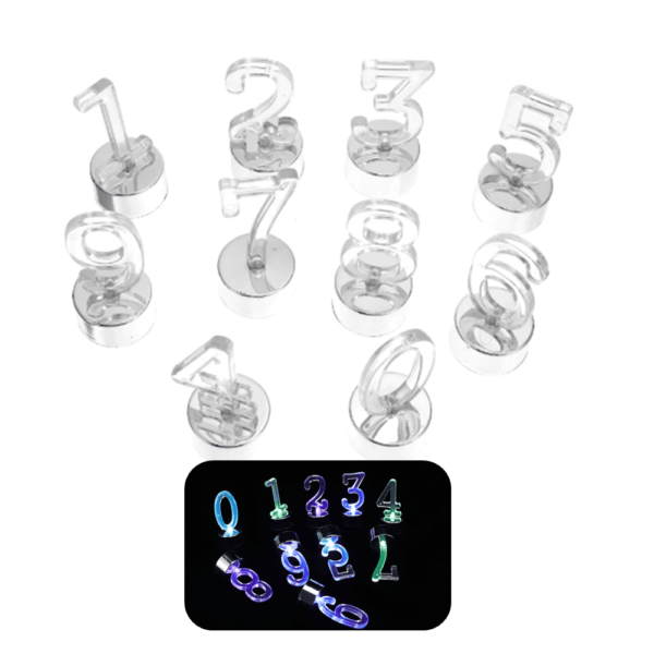 Kit Velas de LED Com 10 Números Efeito Pisca e Cores Mágicas 30118 - Image 7