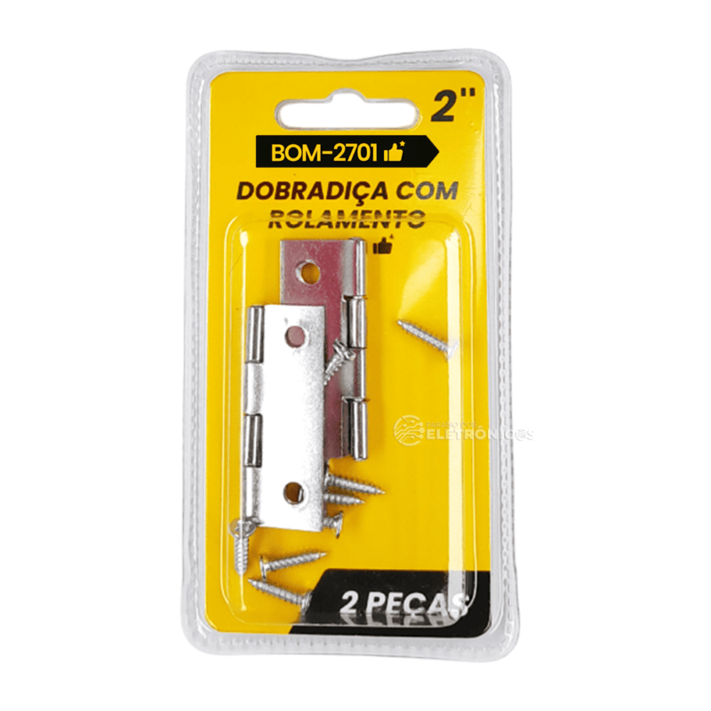 Kit 2 Dobradiças Com Rolamento 44mm x 33mm 2