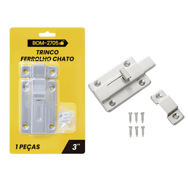 Trinco Ferrolho Chato 85mm x 43mm 3