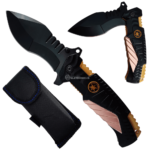 Canivete Tático Militar Semi Automático Resistente Afiado Inox - SLKD23