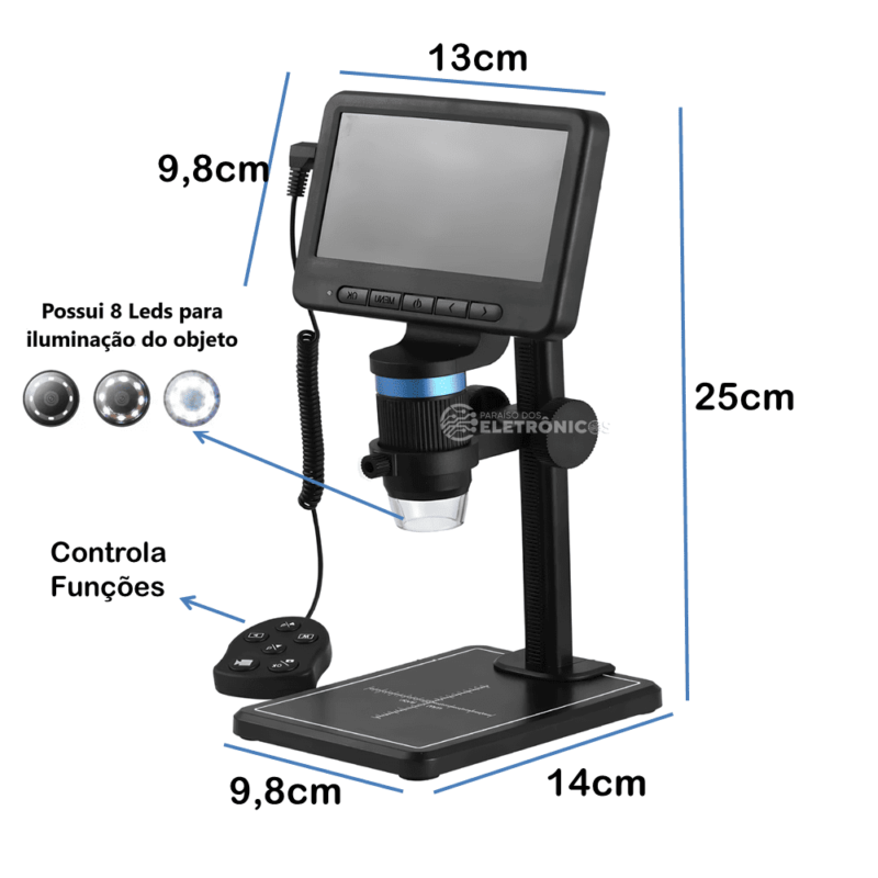 Microscópio Digital Tela 5