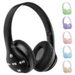 Fone Headset Bluetooth Sem Fio FM/SD/P2 Preto - LEF1021