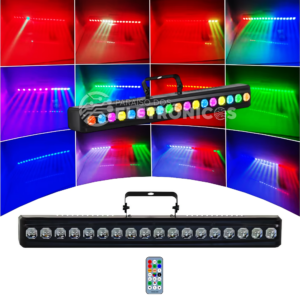 KIT 2 Barra Jogo De Luz Profissional Ribalta 18 LED Controle Para Festa DJ - WS1103