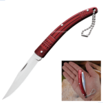 Canivete de Aço De Bolso Resistente Com Abertura Manual - Vermelho SLKD50