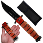 Canivete Tático com Quebra-Vidros Design Ergonômico e Leve - Laranja SLKD340