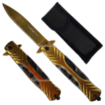 Canivete Tático Premium em Aço Alto Brilho Lâmina 9,9cm com Quebra-Vidros - SLKD331B