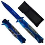 Canivete Tático Premium em Aço Alto Brilho Lâmina 9,9cm com Quebra-Vidros - SLKD331A