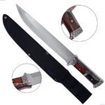 Faca Profissional Full Tang Estilo Artesanal Para Churrasco Com Bainha - SLKA180