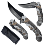 Canivete 21,5cm Design Camuflado dobrável Clip e Capinha Protetora - Modelo A SLKD338