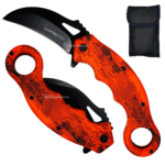 Canivete Curvado dobrável Abertura Rápida, Trava de Segurança e Capinha - Modelo C SLKD335